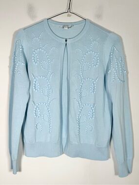 Chico’s Women’s Size 0 (US Small) Embellished Cardigan Cotton Rayon Blend